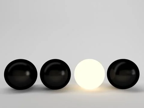 Be different concept 3d rendering on white Stock Illustration