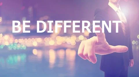 Be Different concept with businessman Stock Illustration