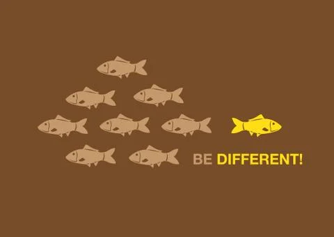 Be Different Creative Concept Vector Illustration Stock Illustration