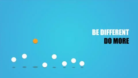 Be different, do more Stock Illustration