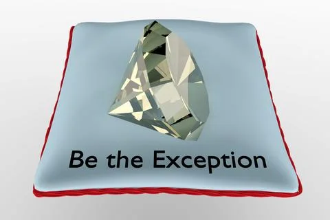 Be the Exception concept Stock Illustration