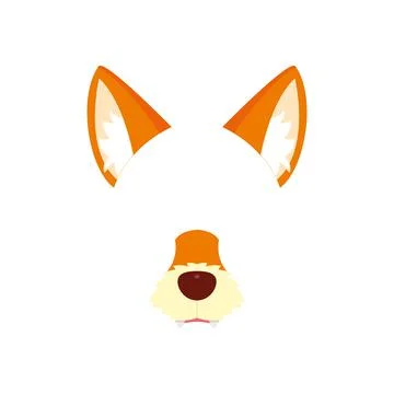 Be the fox at the party. Mask. Vector illustration isolated on white backgrou Stock Illustration