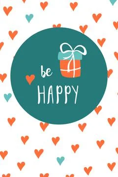 Be happy card Stock Illustration
