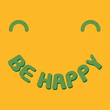 Be happy. The smiley face. Cute t-shirt design. Vector. Stock Illustration