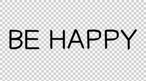 BE HAPPY Title, Text hand write chalk style Stock-Footage 49271609