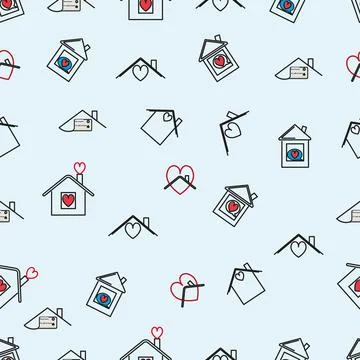 Be home pattern Illustrazione stock