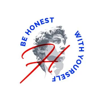 Be honest with yourself. Stock Illustration