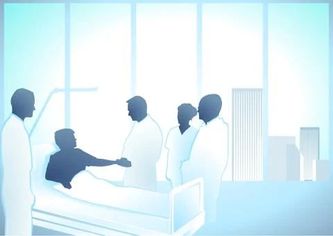 To be hospitalized Stock Illustration