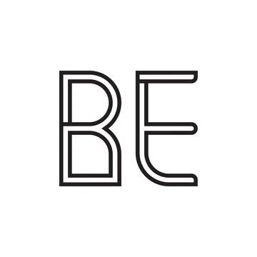 Be initial letter vector logo icon Stock Illustration