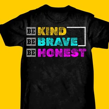 BE KIND BE BRAVE BE HONEST Stock Illustration