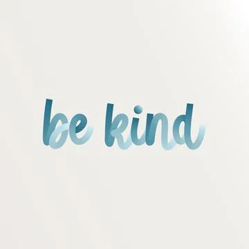 Be kind lettering with gradient effect. Cute trendy colorful calligraphy. Stock Illustration