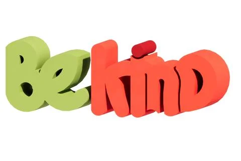 Be Kind logo symbol is suitable for making on stickers, wallpapers and illu.. Stock Illustration