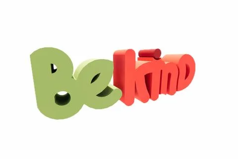 Be Kind logo symbol is suitable for making on stickers, wallpapers and illu.. Stock Illustration