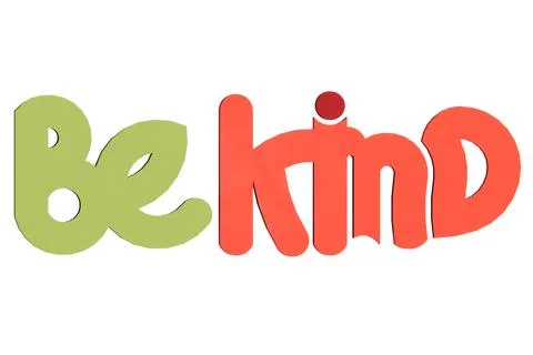 Be Kind logo symbol is suitable for making on stickers, wallpapers and illu.. Stock Illustration