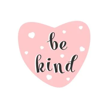 Be kind poster, kids vector Stock Illustration