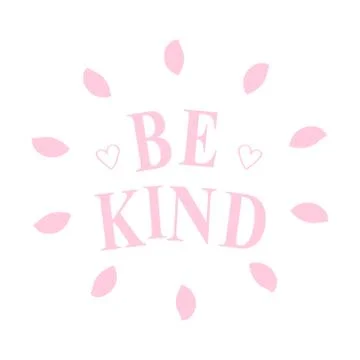 Be kind poster, kids vector illustration 스톡 일러스트