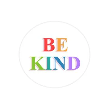 Be kind poster, kids vector illustration Stock Illustration