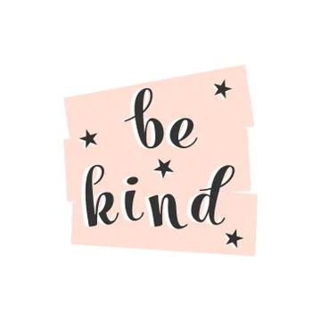 Be kind poster, kids vector illustration Stock Illustration