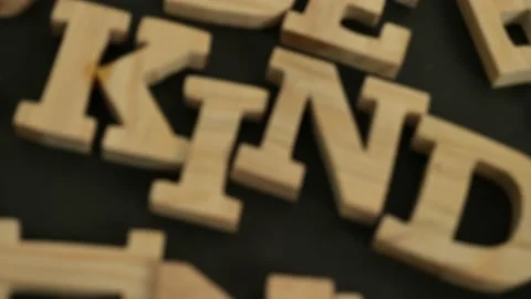 Be kind, text words typography written with wooden letter, life and busines.. Video stock 231956322