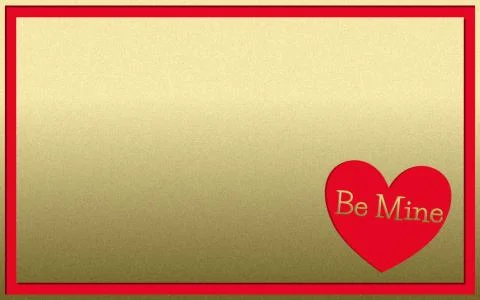 Be Mine Golden Stock Illustration