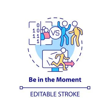 Be in moment concept icon Stockillustratie