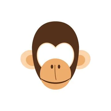 Be a monkey at the party. Mask. Vector illustration isolated on white backgro Stock Illustration