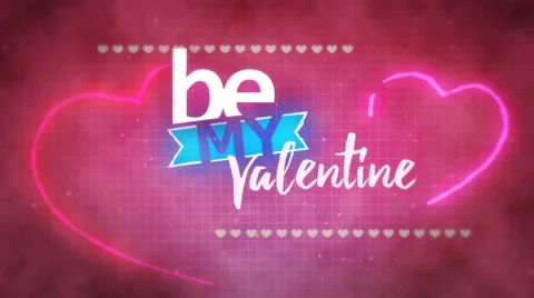 Be My Valentine Loop Background 스톡 동영상 61100201