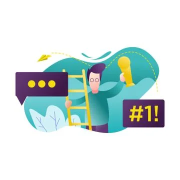 Be Number One cute vector illustration Stock Illustration