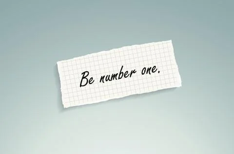 Be number one Stock Illustration