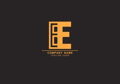 BE or EE minimal and lineart logo Stock Illustration
