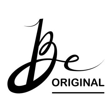 Be Original black text. Modern calligraphy. Hand lettering inscription. Vector Stock Illustration