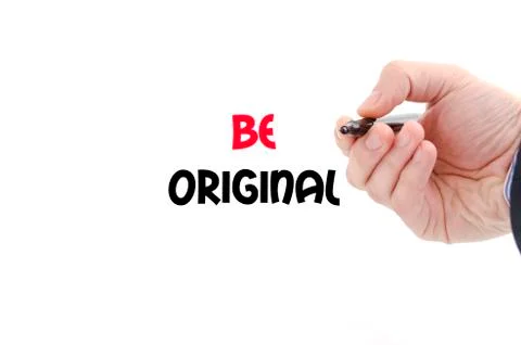 Be original text concept Stock Photos