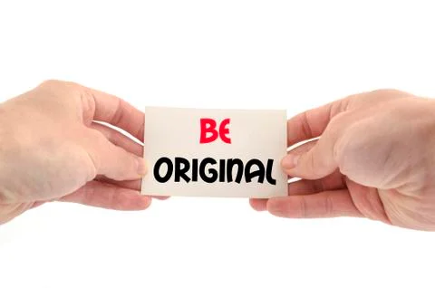 Be original text concept Stock Photos
