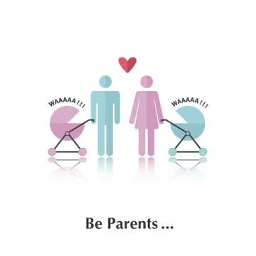 Be parents Stock Illustration