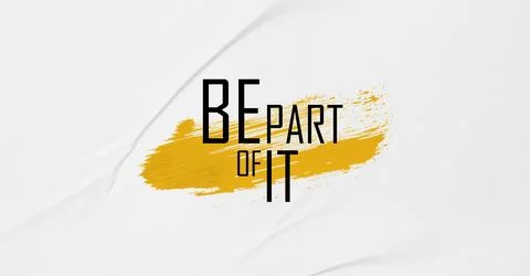 Be part of it text on red background Stock Photos