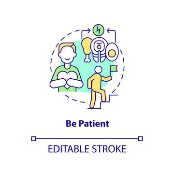 Be patient concept icon Illustrazione stock