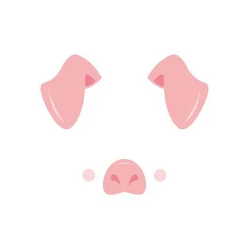 Be a pig at the party. Mask. Vector illustration isolated on white background Иллюстрация