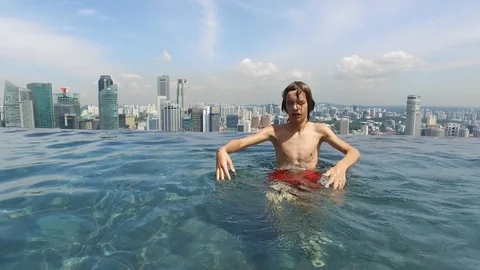 To be in a pool Stock Footage 102131095