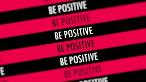 Be Positive: Bold Motivational Typography Pattern Stock Footage 343657696