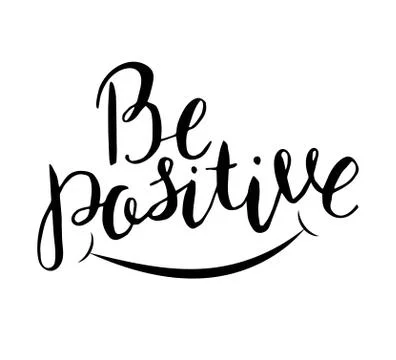 Be positive Illustrazione stock