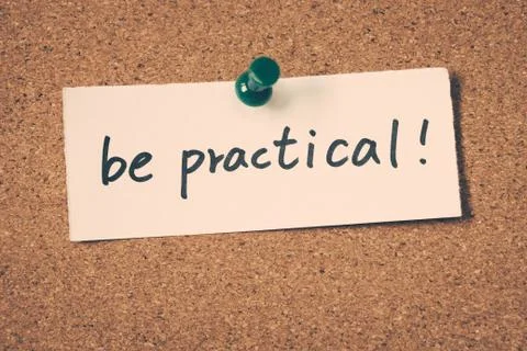 Be practical Stock Photos