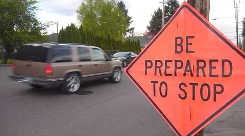 Be Prepared to Stop Sign Stock Footage 22749678