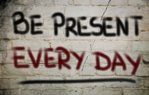 Be Present Every Day Concept Illustrazione stock