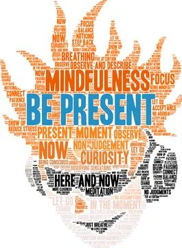 Be Present Word Cloud Stock-Illustration
