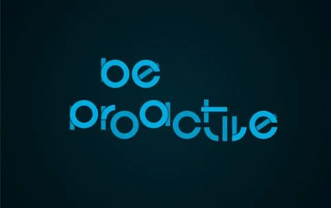 Be Proactive slogan Illustrazione stock
