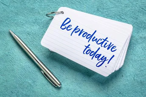 Be productive today Stock Photos
