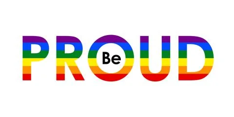 BE PROUD vector typography banner Stock Illustration