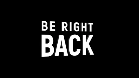 Be right back 3d text animation with word rotating effect. streaming and br.. 스톡 동영상 313821886