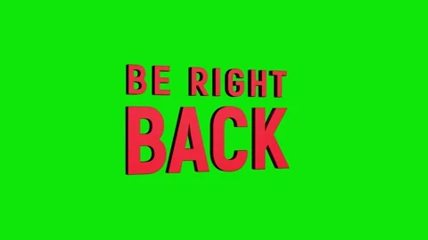 Be right back 3d text animation with word rotating effect. streaming and br.. Stock Footage 313821896