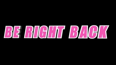 Be right back 3D text animation in pink color for broadcast, streaming delays Stock Footage 336060912